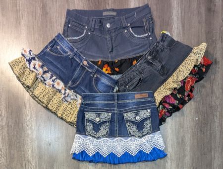 5435 - Upcycled Mini Skirts