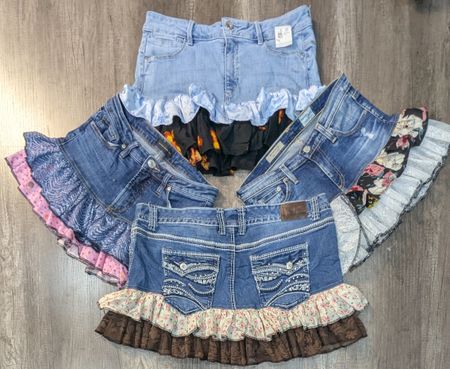 5436 - Upcycled Mini Skirts