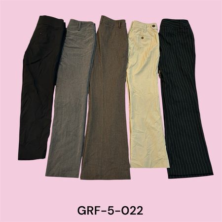 Pantaloni in poliestere a vita bassa Y2K – Pantaloni formali slim fit (GRF-5-022)