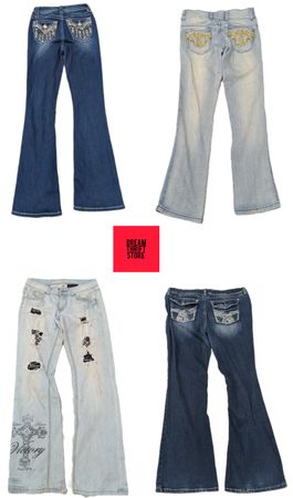 MARQUE DE JEANS INSPIRÉE PAR Y2K COMPRENANT COWGIRL, SILVER, GRACE, ETC.