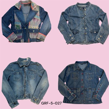 Giacca di jeans Y2K usurata – Look grunge da strada (GRF-5-027)
