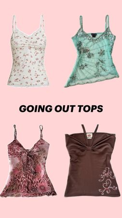 Going Out Y2K Tops #050626