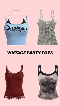 Y2K Vintage Party Tops #050626