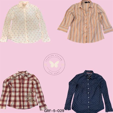 Retro Y2K Cotton Blouse – Breathable Everyday Top (GRF-5-029)
