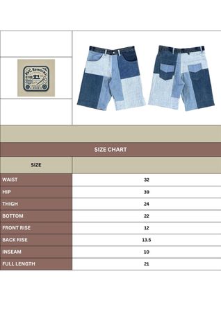 Upcycled Patchwork Denim Shorts