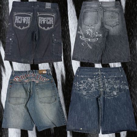 Y2K Hip Hop Baggy Jorts (H-2)