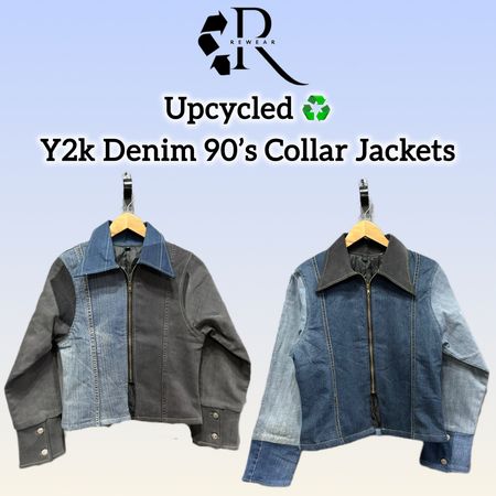 Upcycled Y2k 90’s Collar Denim Jackets