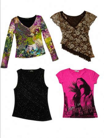 Women Mixed Tops Bundle – Printed, Lace, Sequin & Graphic