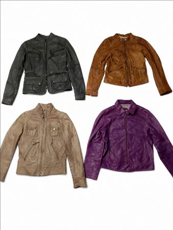 Y2K Vintage Leather Jacket – Women’s Biker Style Zip-Up Streetwear