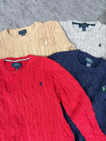 Suéter de punto trenzado para niños de Ralph Lauren tamaño 10-12, 12-14