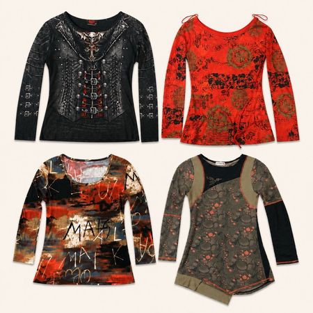 Y2k Burnout Graphic Long Sleeves T-Shirt
