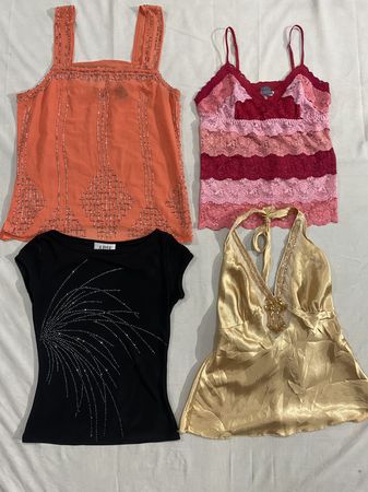 Y2K Beaded & Printed Tops (281)