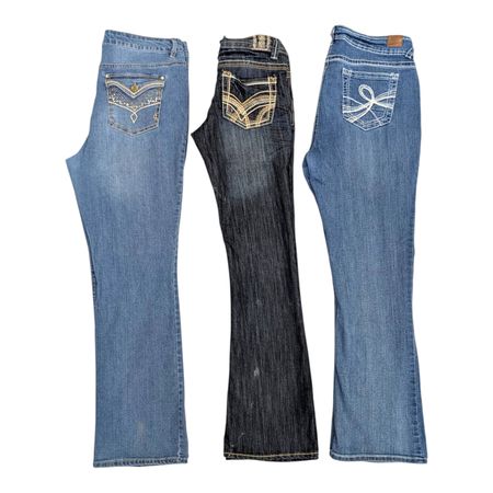 Y2K Low Raise Embroidered Flare Jeans