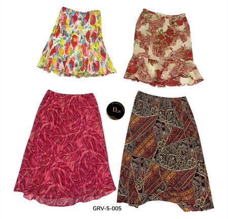 Retro Print Poly Minirock – Von den 2000ern inspiriert (GRV-5-005)