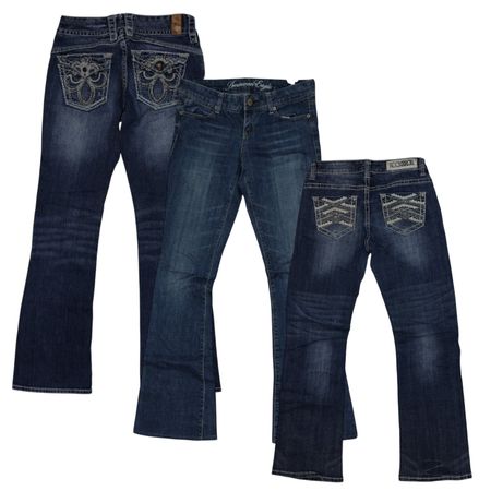 Jean évasé bootcut femme Y2K