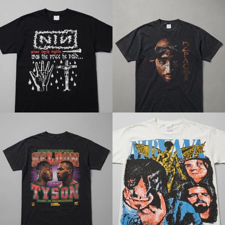 Rare Vintage 80s/90s T-Shirt Collection - Grails & True Vintage including Nine inches nails, Tupac Shakur, Tyrone and Nirvana