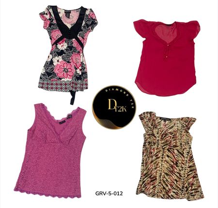 Y2K Short Sleeve Blouse – Cute Vintage Aesthetic Top (GRV-5-012)
