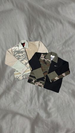 Upcycled Camo Contrast Nike Jacket