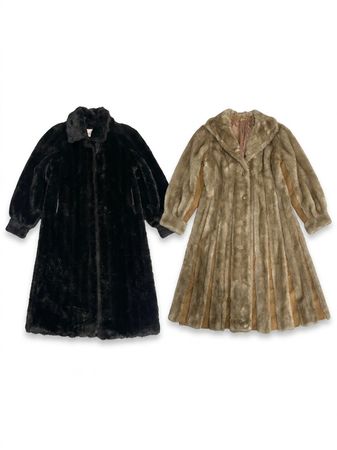 (FV-1387)     Y2K Shearling Fur Jackets & Vintage Suede Coat Collection