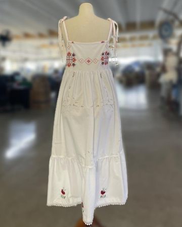 Upcycled Embroidered Summer Dress
