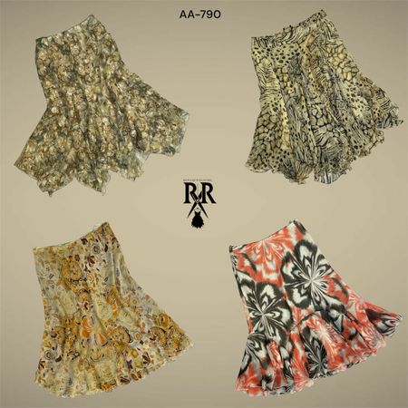 Y2K Floral Mix Poly Skirts (AA-790)
