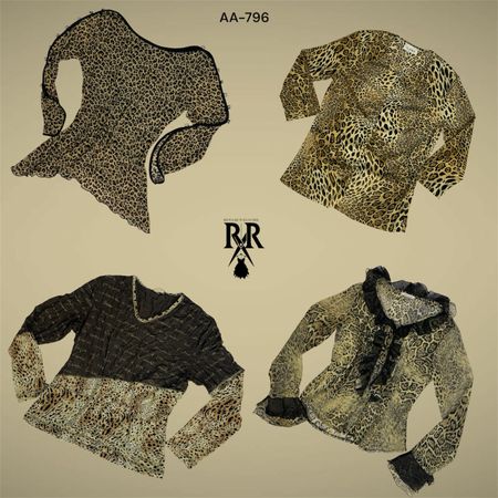 Y2K The Animal Print Full Sleeve Tops (AA-796)