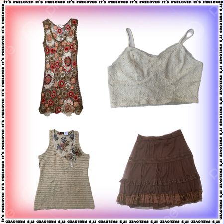 Chai Tea Latte- Y2k Tops, Skirts, crochet, corduroy (SS-2372)