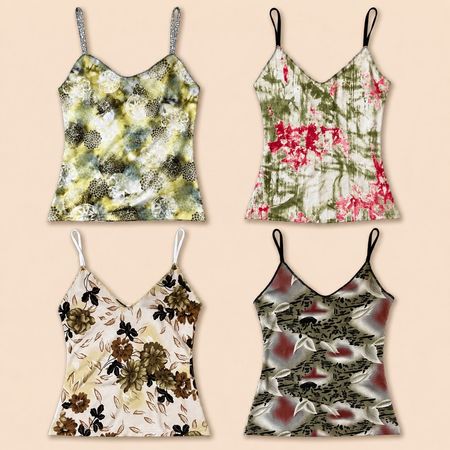 Y2k Boho Printed Cami Tops