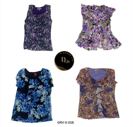 Y2k printed poly blouse (GRV-5-018)