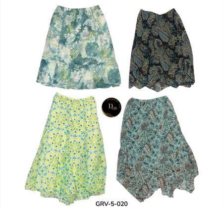 Y2K Printed Poly Skirt – Cute Aesthetic Casual Fit. (GRV-5-020)