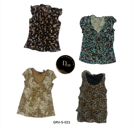 Y2K Short Sleeve Blouse – Cute Retro Aesthetic Top (GRV-5-021)