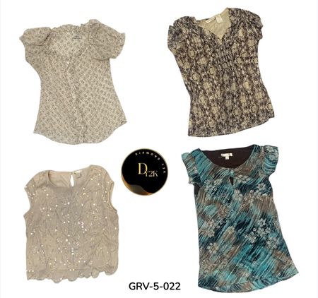 Blouse à manches courtes Y2K – Haut tendance léger (GRV-5-022)