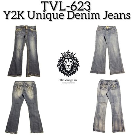 Y2K Unique Denim Jeans (TVL-623)