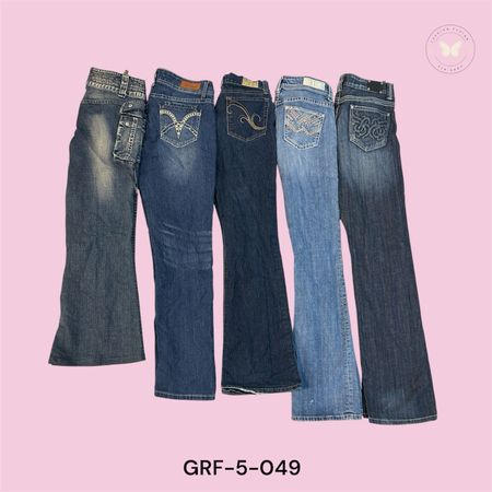 Fashionable Y2K Low Rise Straight Leg Jeans (GRF-5-049)