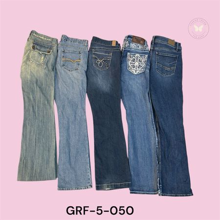 Women’s Casual Low Rise Y2K Denim Pants(GRF-5-050)