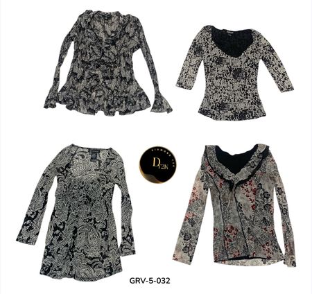 Y2K Long Sleeve Blouse – Vintage Aesthetic Retro Streetwear Top (GRV-5-032))