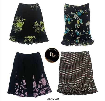 Y2K Printed Poly Skirt – Vintage Aesthetic Streetwear Essential (GRV-5-034)