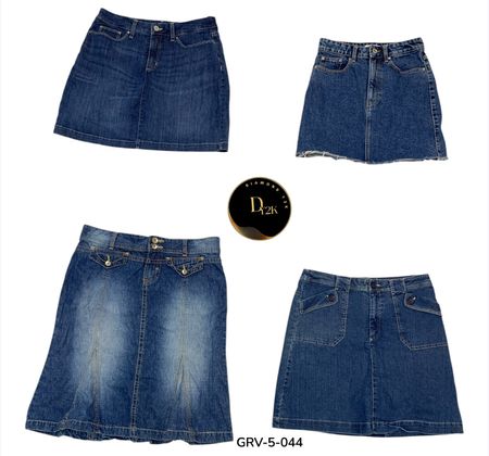 Retro Y2K Denim midi Skirt – Cute Everyday midi fit  (GRV-5-044)
