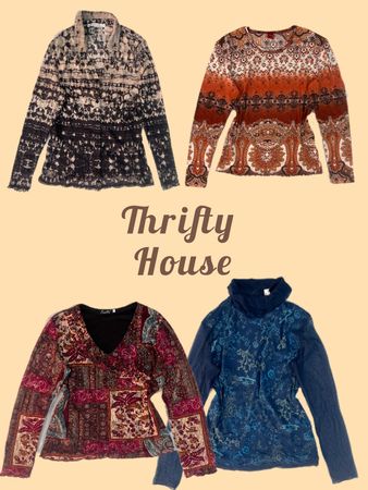 Y2K Hippiecore Graphic Tops(TH/389)