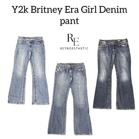 Y2k Britney Era Girl Denim Pants Re-3183