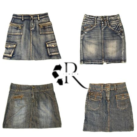 Y2K NYC IT Girl Denim Midi Skirts RW1918