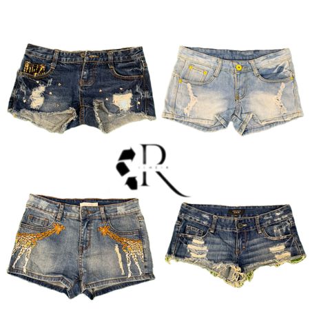 Y2K Edgy Girl Unique Denim Short RW1919
