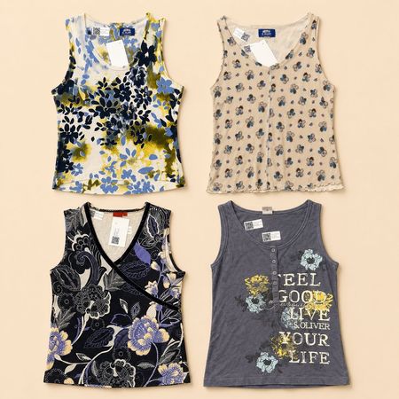 Y2k Blue Rush Sleeveless Tops