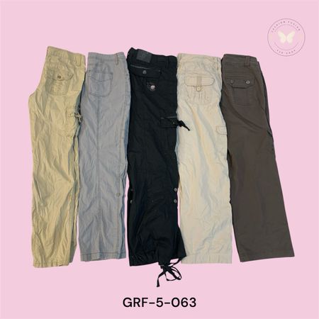 Women’s Retro Cargo Pants with Pockets (GRF-5-063)