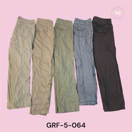 Y2k Baggy Low Rise Cargo Bottoms(GRF-5-064)