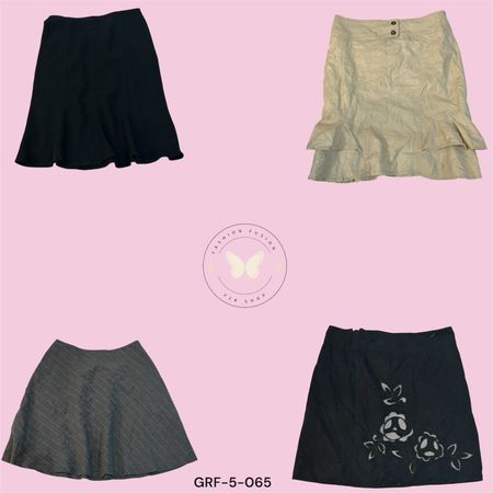 Retro Y2K Graphic Print Cotton Skirt (GRF-5-065)