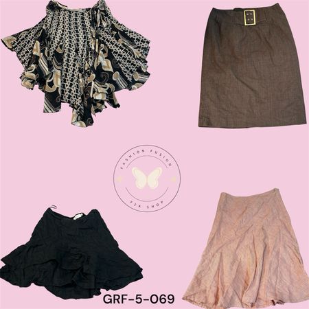 Y2K Fashion Cotton Printed Short Skirt (GRF-5-069)