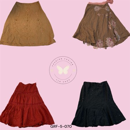 Retro Muse Y2K Cotton Printed Skirt (GRF-5-070)