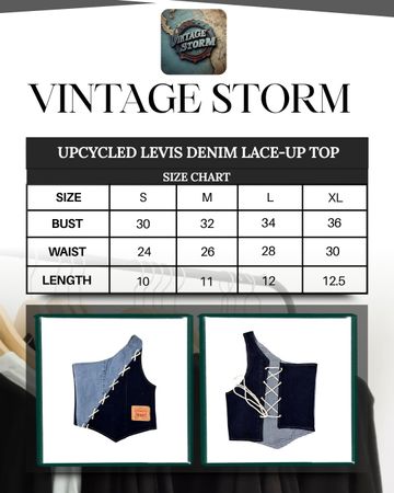 Upcycled Levi’s Denim Lace-Up Top