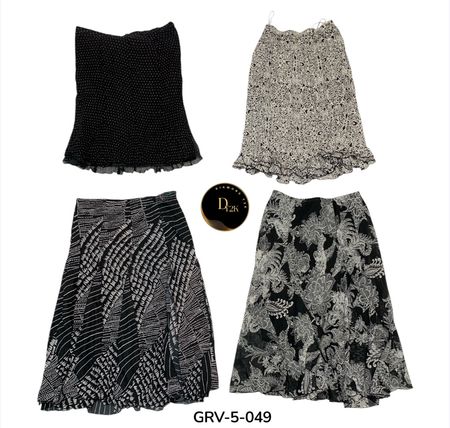 Jupe en polyester Y2K – essentiel rétro décontracté à la mode. (GRV-5-049)